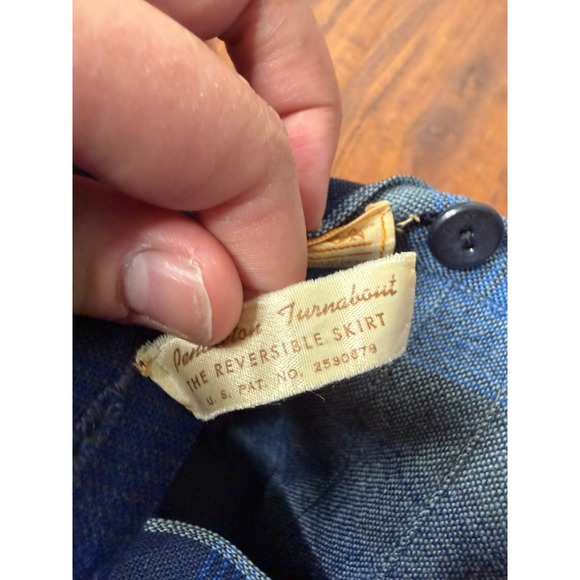 VTG Pendleton Wool Turnabout Reversible Skirt Womens SZ W24" L 30" Blue/Green XS - Picture 6 of 10